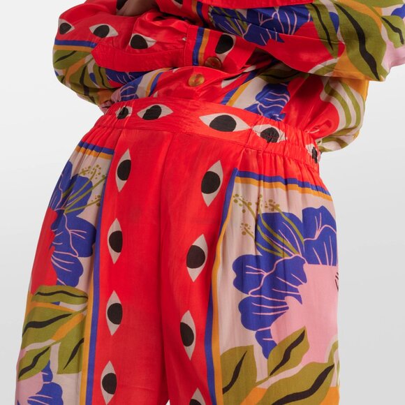FARM Rio Pants - FARM Rio Surreal Scarf Sand Pajama Pants